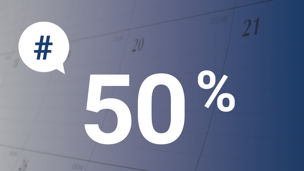 Le chiffre du mois: 50%